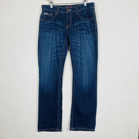 Cinch Rodeo Boot Cut Medium Wash Midrise Jeans Womens Juniors 11 x 31 Long - Picture 1 of 9